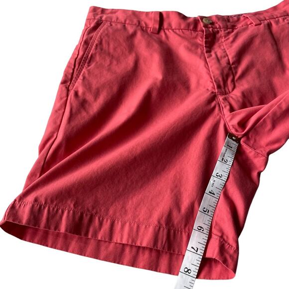Men’s Vineyard Vines Orange Red 7" Breaker Short Flat Front Casual Shorts sz 33 - Picture 9 of 9